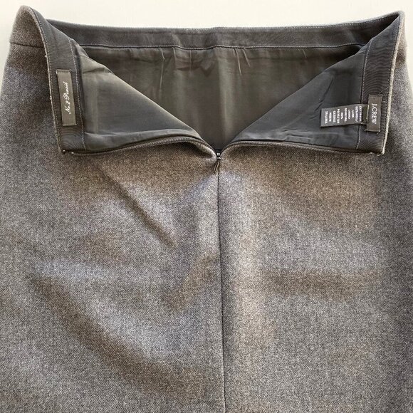 J.Crew Womens Gray Wool No. 2 Pencil Skirt Size 2 Classic Office Academia Preppy - Picture 5 of 13